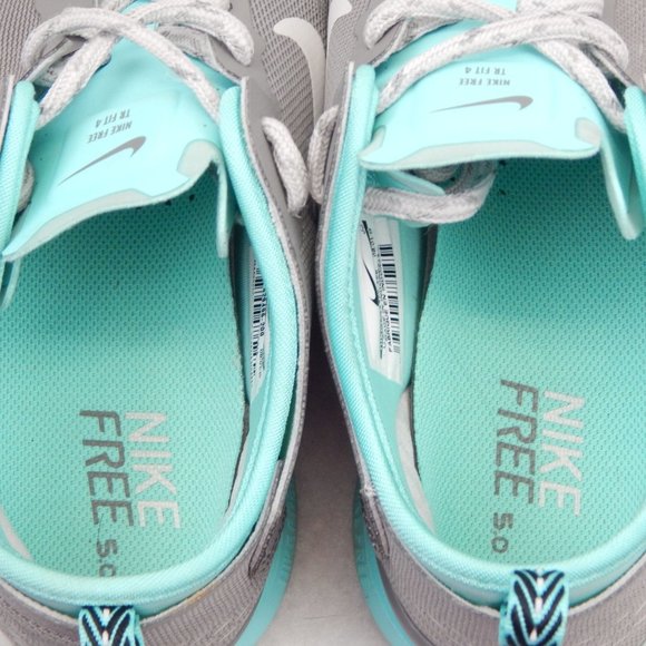 Nike Womens Free 5.0 Tr Fit 4 629496-200 Gray Mint Running Shoes Lace Up Size 8. - Picture 10 of 11